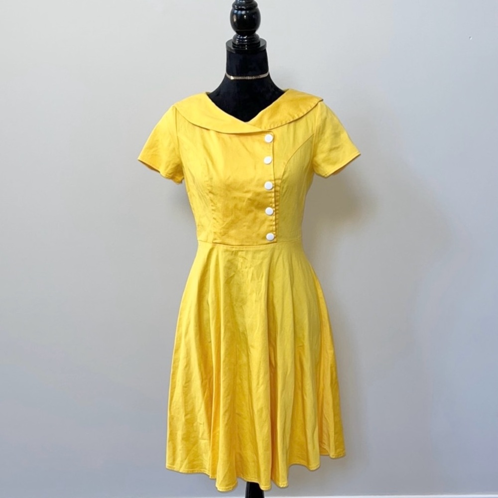 Vintage Style Yellow Dress